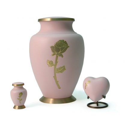 Aria Rose Metal Urn