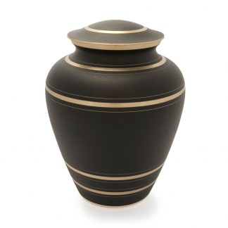 Black & Gold Aristocrat Metal Urn