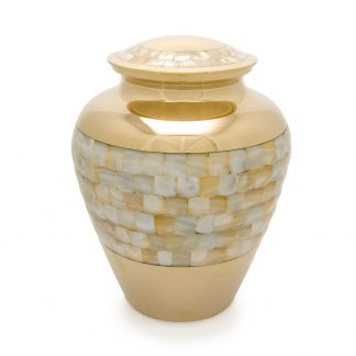 Mother of Pearl Aristocrat Metal Urn