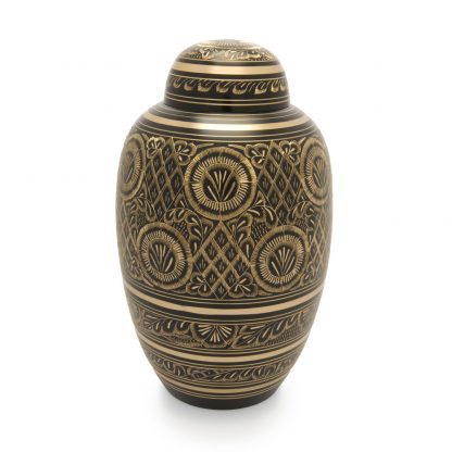 Radiance Engraved Metal Urn