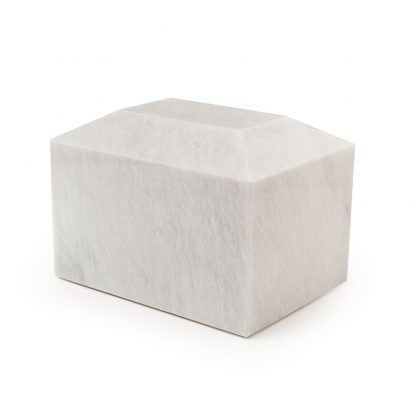 Rectangular White Marble Urn