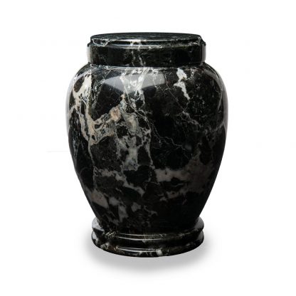 Round Black Marble Urn