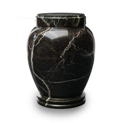 Round Green Marble Urn