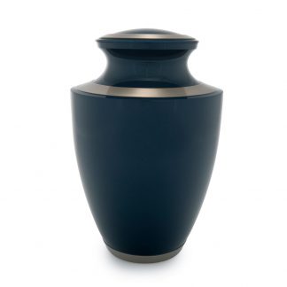 Trinity Midnight Blue Metal Urn