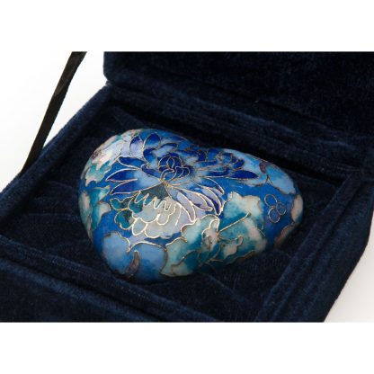 Elite Cloisonne Heart Keepsake Blue