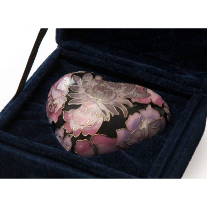 Elite Cloisonne Heart Keepsake Pink