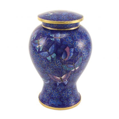 Etienne Butterfly Cloisonne Urn