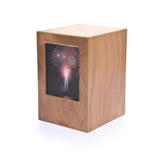 Natural Photo Wood Laminate Urn