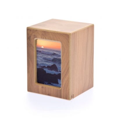 Natural Photo Keepsake Wood Laminate Urn