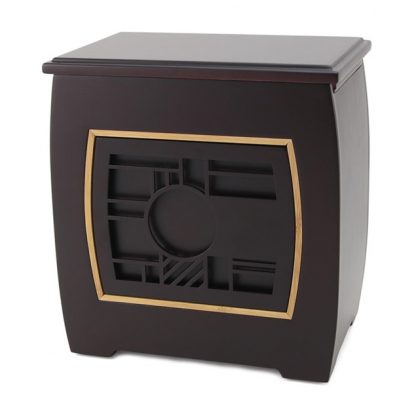 Modern Urn with Geometric Pattern